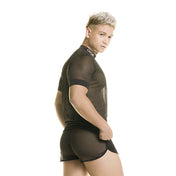 Polera Mallas Destructive Black - Polera transparente - camiseta erotica hombre