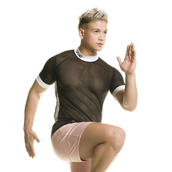Polera Mallas Destructive Black/white - Polera transparente - camiseta erotica hombre