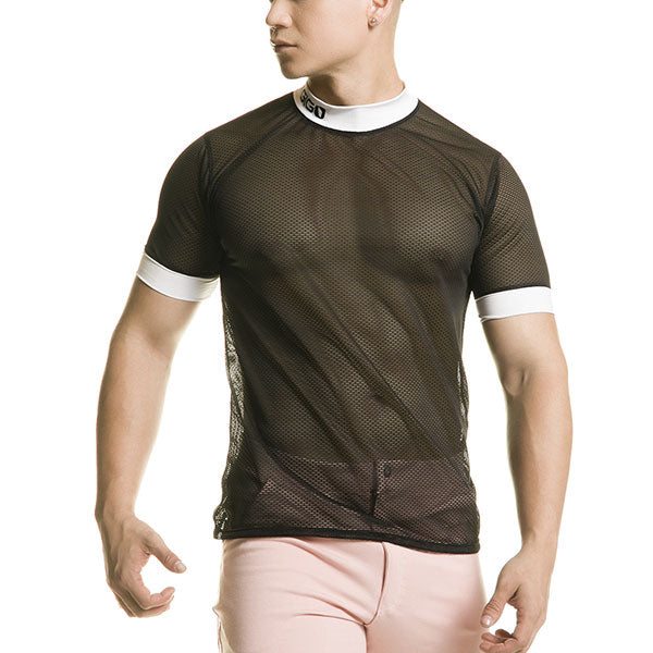 Polera Mallas Destructive Black/white - Polera transparente - camiseta erotica hombre