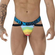 Pride Jockstrap Black Blue - suspensorio - lenceria masculina - ropa interior hombre - calzoncillo