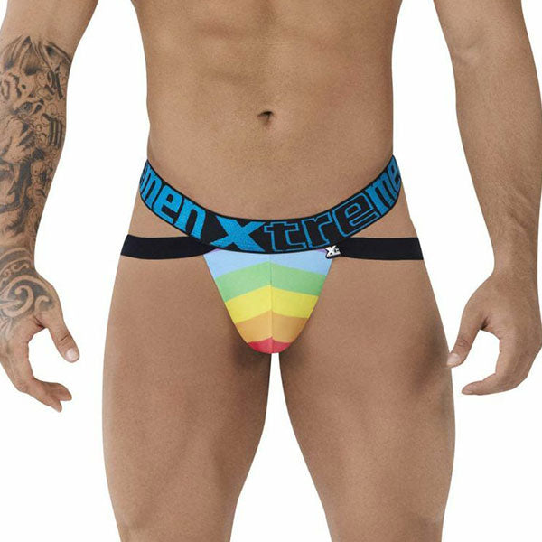 Pride Jockstrap Black Blue - suspensorio - lenceria masculina - ropa interior hombre - calzoncillo