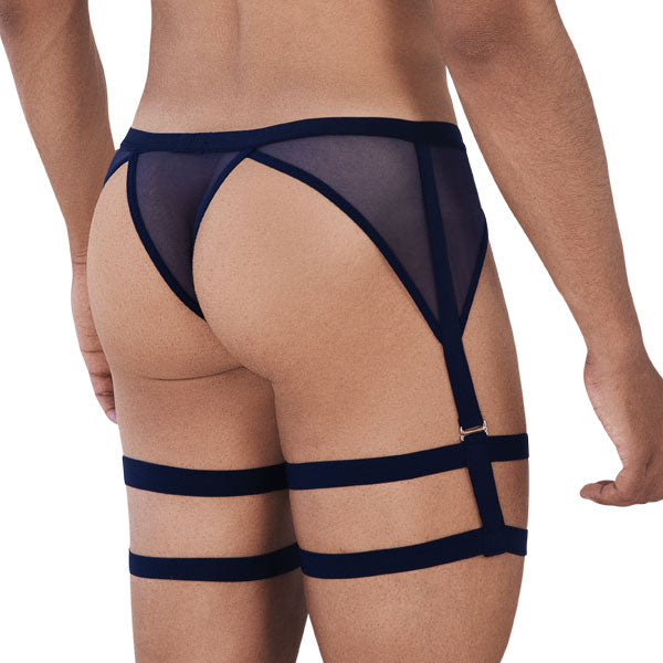 Rebel Garter Thongs Dark Blue - tanga - portaligas hombre - lenceria masculina -Ropa interior erotica de hombre