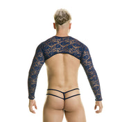 Redemotion Blue Harness - top manga larga - Lenceria de encaje hombre - ropa erotica masculina