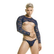 Redemotion Blue Harness - top manga larga - Lenceria de encaje hombre - ropa erotica masculina