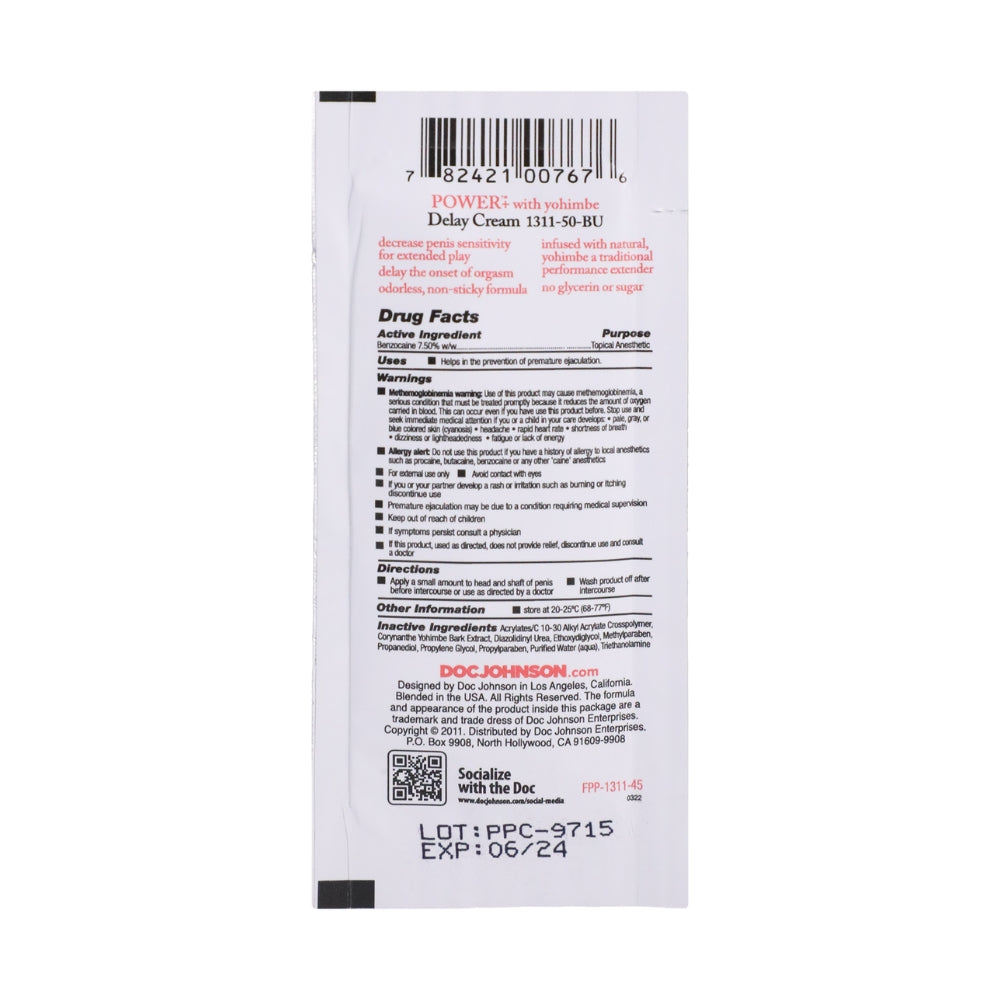 Retardante de Eyaculación - Power+ (Sachet) - gel retardante - Sex shop - Sexie shop - sexshop Chile - envios discretos - cosmetica erotica - cosmetica sexual - crema sexual