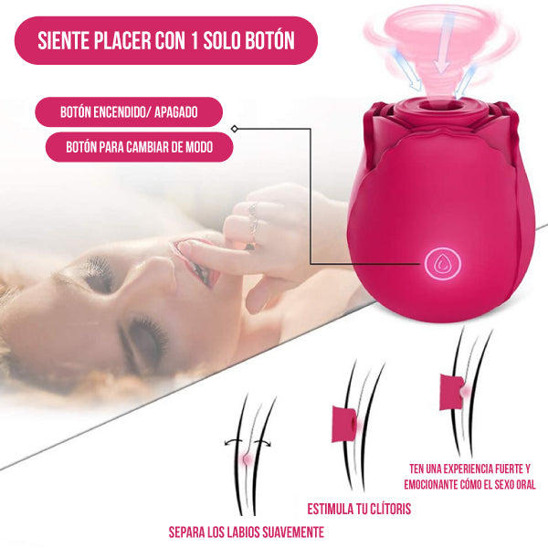 Rosa Succionadora - succionador de clitoris - juguetes sexual - juguetes eroticos - succionador de mujer - juguetes sexuales discretos - sexshop chile - envios discretos
