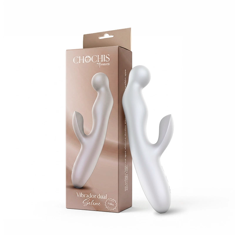vibrador dual - vibrador con movimiento - estimulacion de punto G - vibracion cliorial - chochis perlado - silicona medica - efecto tornasol - coneccion con app - cabeza con movimiento - sexshop dominame - dominame 