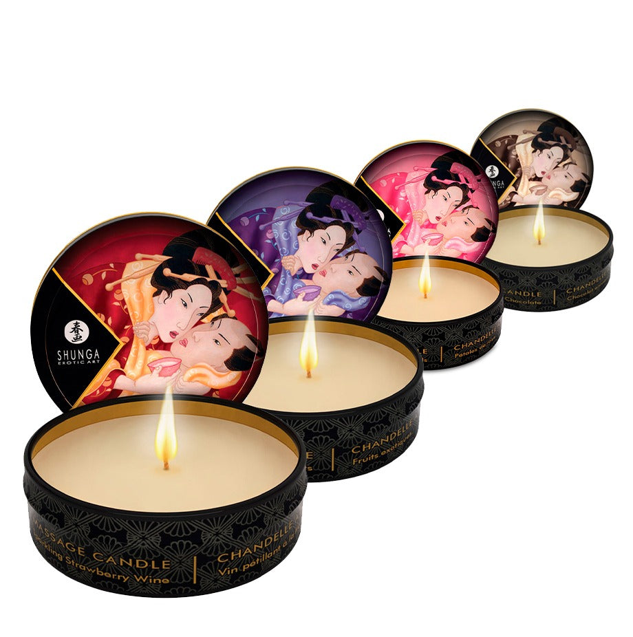 SHUNGA - Vela con Aceite para Masajes Pequeña - Vela de Masaje Shunga - Sexshop Ofertas Dominame.cl
