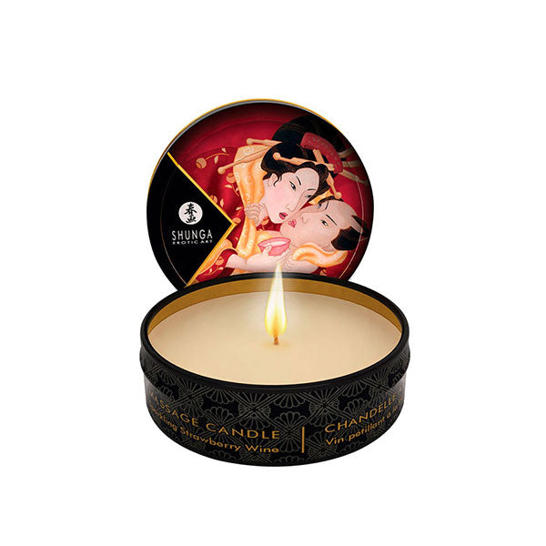 SHUNGA - Vela con Aceite para Masajes Pequeña - Vela de Masaje Shunga - Sexshop Ofertas Dominame.cl