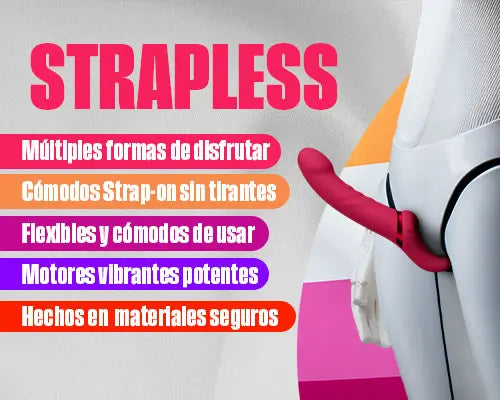 strapless - penetracion femenina - arnes - juguete para penetrar - pegging - pegging sin arnes - manos libres - juguete vibrante - strap on me - lovense - dominame - pulsacion - juguete ergonomico - sex shop - sexi shop - dominame.cl