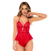 Set 2 Piezas Romper Red de Mapale - lenceria de mujer sexy - ropa interior coqueta - sets o conjuntos