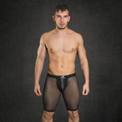 Short Mesh Skin Bike - sexy short - calza transparente - short biker -short de malla