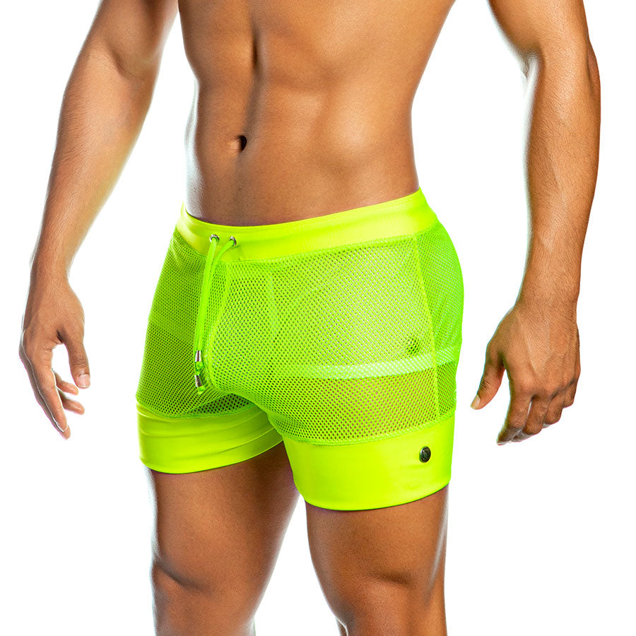 Short Verde Neón Ligero - pantalon corto - short deportivo