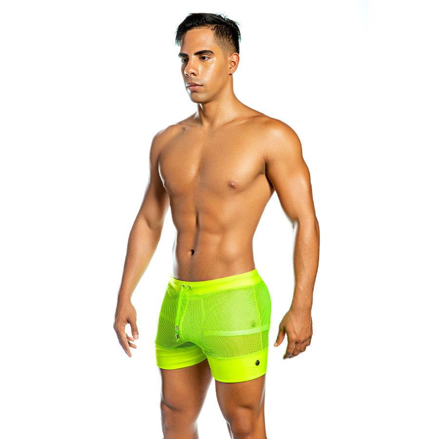Short Verde Neón Ligero - pantalon corto - short deportivo