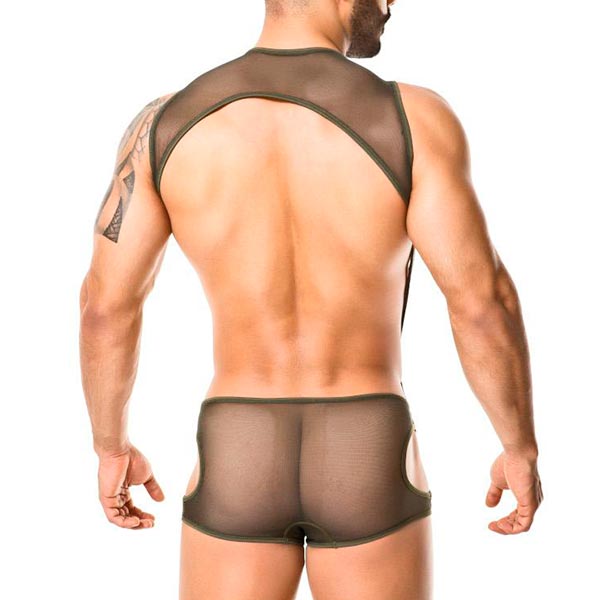 Singlet Booster - Body - bodie masculino - lenceria masculina sensual - ropa intima transparente