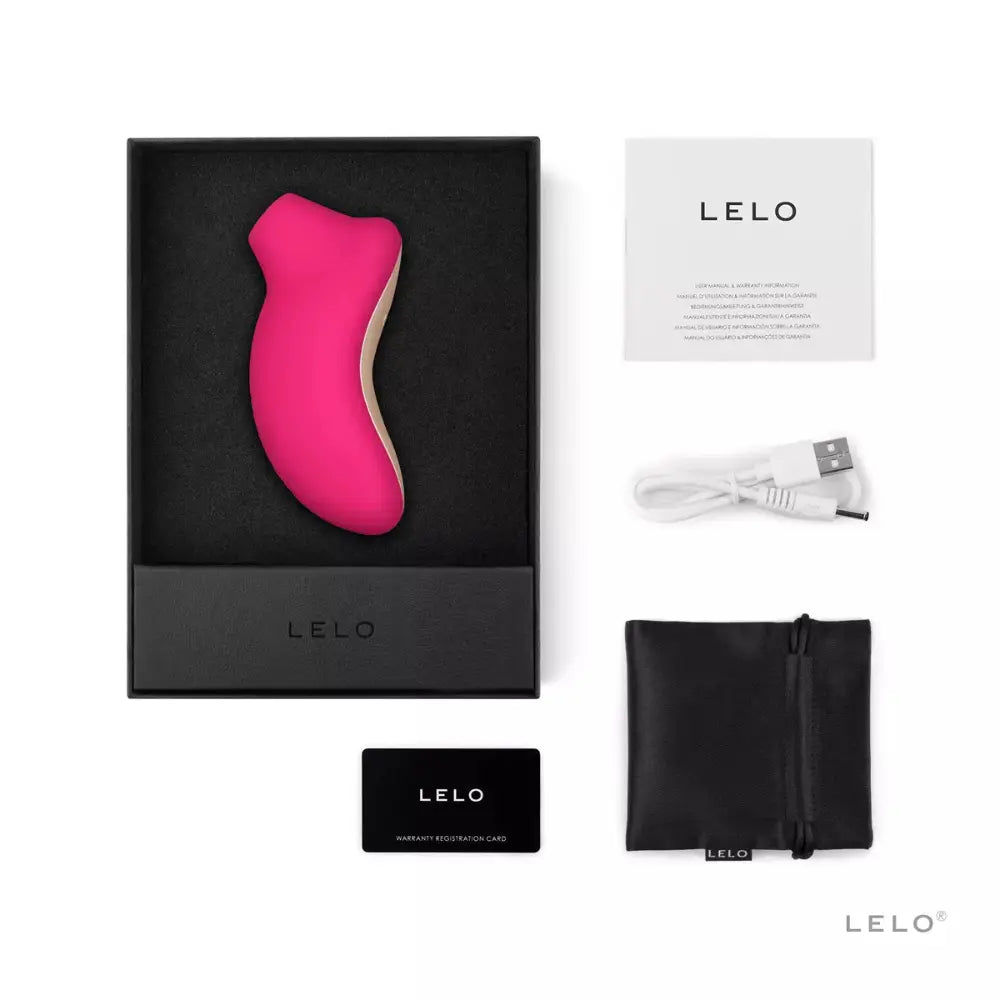 lelo - succionador - clitoris - vibracion sonica - sensor de presion - placer clitorial - orgasmo intenso - resistente al agua - insuflador - recargable - rosado - elegante - juguete sexual - sexshop dominame