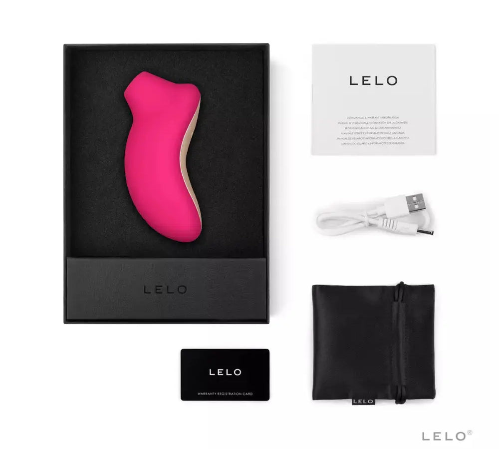 lelo - succionador - clitoris - vibracion sonica - sensor de presion - placer clitorial - orgasmo intenso - resistente al agua - insuflador - recargable - rosado - elegante - juguete sexual - sexshop dominame
