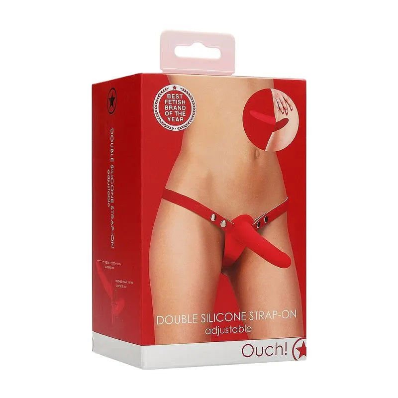 Strap-on doble ajustable de Ouch - juguete lesbico - strapless - Sexshop Dominame.cl