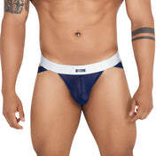 Stylish Mesh Jockstrap Blue - suspensorio - calzoncillo- ropa intima de hombre - lenceria de malla masculina
