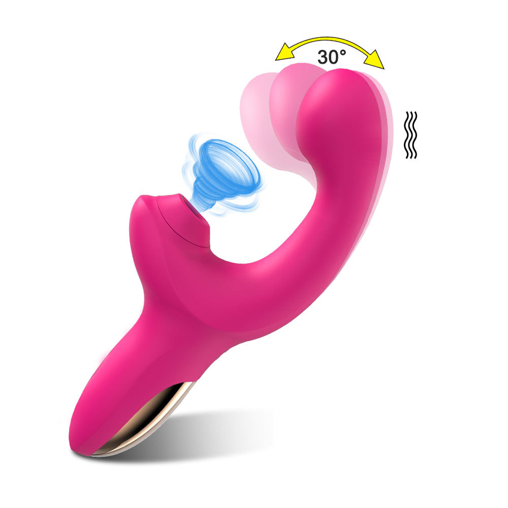 Succionador dual samantha  - dominame - juguetes sexuales vibradores - succionador de clitoris - vibrador dual - vibrador conejo - Sex shop Dominame.cl