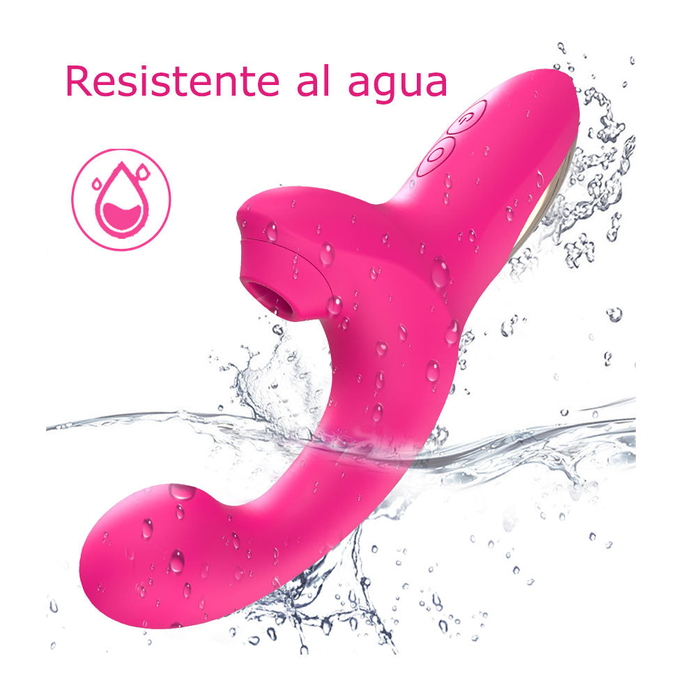 Succionador dual samantha  - dominame - juguetes sexuales vibradores - succionador de clitoris - vibrador dual - vibrador conejo - Sex shop Dominame.cl