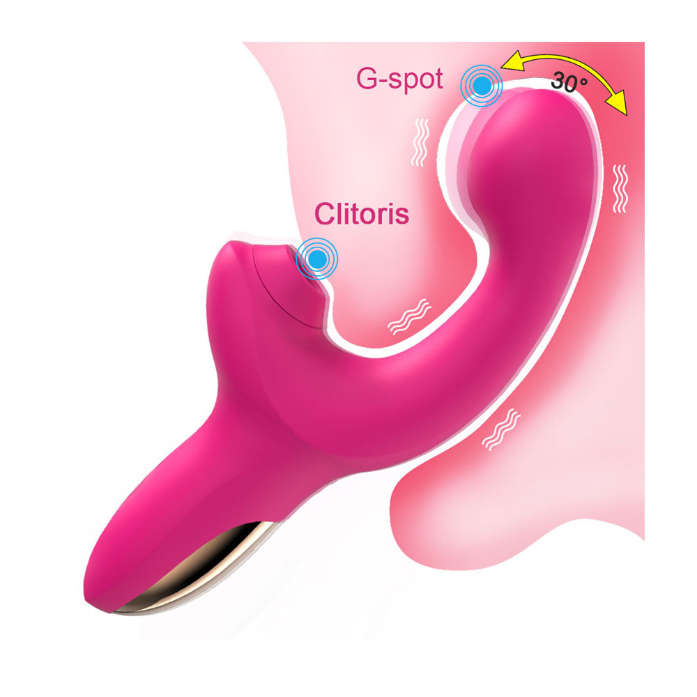 Succionador dual samantha  - dominame - juguetes sexuales vibradores - succionador de clitoris - vibrador dual - vibrador conejo - Sex shop Dominame.cl