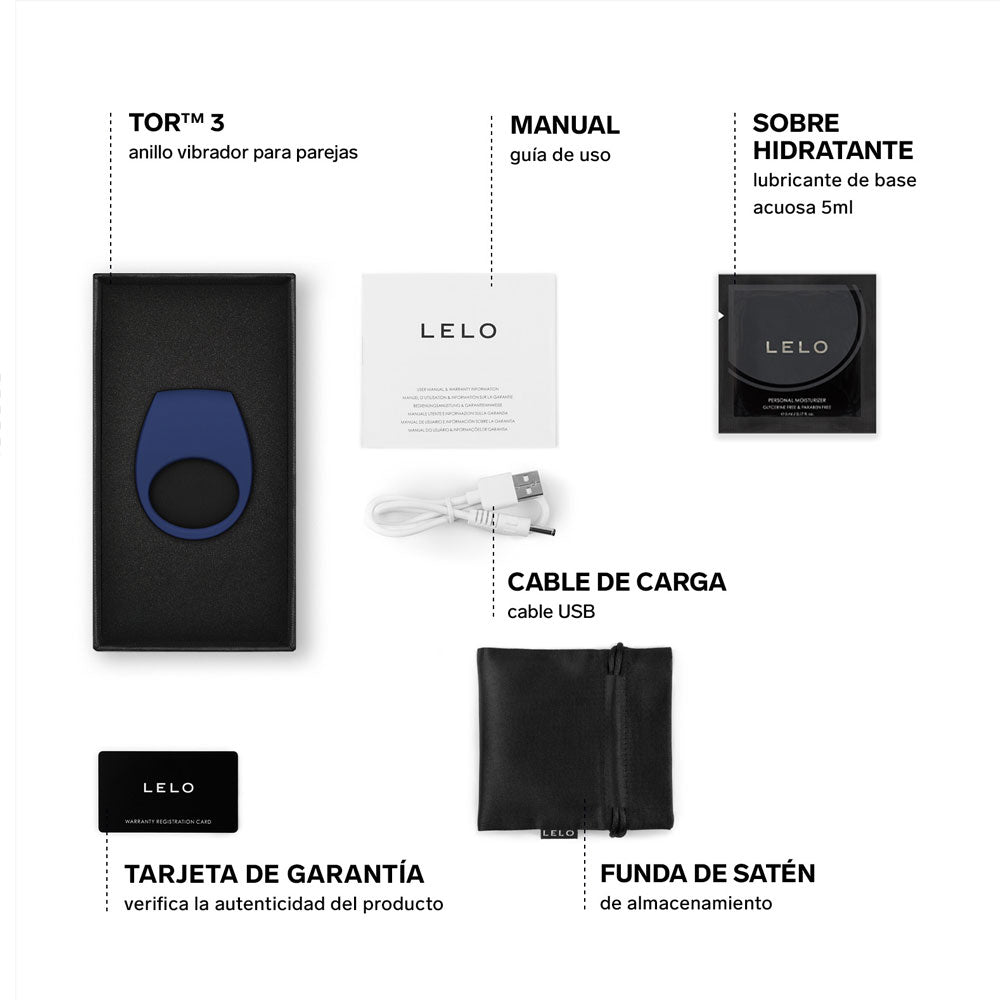 TOR™ 3 - LELO - anillo de vibraciones sonicos - anillo para pene - anillo sexual - sex shop dominame.cl