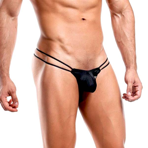 Thong Elasticos - Negro - tanga para hombre - ropa interior masculina - Lenceria hombre - calzoncillo