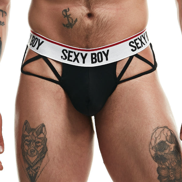 Thong Lines - Negro - Ropa interior masculina - lenceria de hombre - tanga para hombre