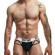 Thong Lines - Negro - Ropa interior masculina - lenceria de hombre - tanga para hombre