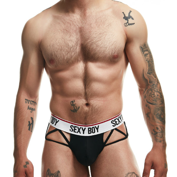 Thong Lines - Negro - Ropa interior masculina - lenceria de hombre - tanga para hombre