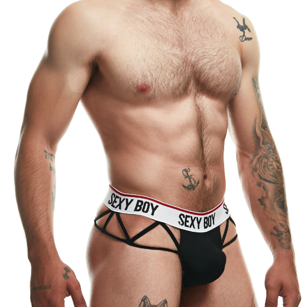Thong Lines - Negro - Ropa interior masculina - lenceria de hombre - tanga para hombre