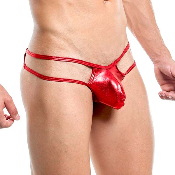 Thong Metal - Rojo - Tanga - calzoncillo - ropa interior hombre - lenceria masculina