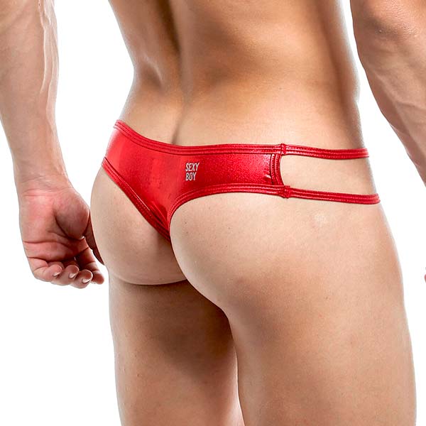 Thong Metal - Rojo - Tanga - calzoncillo - ropa interior hombre - lenceria masculina