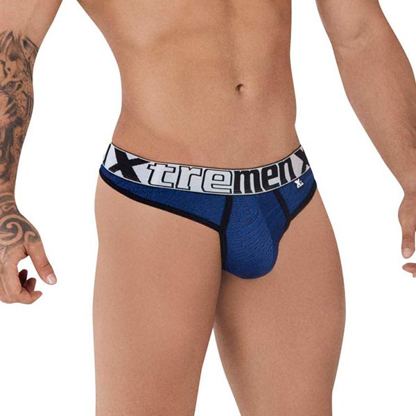 Thongs Jacquard Blue - tanga hombre - calzoncillo - ropa interior sensual masculina - lenceria hombre