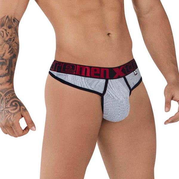 Thongs Jacquard Grey - tanga - lenceria hombre - ropa intima masculina - calzoncillo