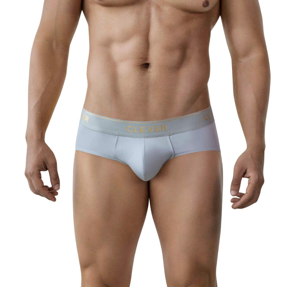 brief - clever - lycra - spandex - ajustable - lenceria sexy - lenceria masculina - calzoncillo - ropa interior masculina - brief gris blanco - sexshop dominame - dominame 