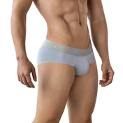brief - clever - lycra - spandex - ajustable - lenceria sexy - lenceria masculina - calzoncillo - ropa interior masculina - brief gris blanco - sexshop dominame - dominame 