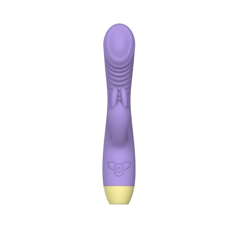 vibrador dual - punto g y clitoris - orgasmo multiple - placer extremo - silicona medica - recargable - sumergible - resistente al agua - color morado - textura interna - vibrador potente - chochis - dominame - sexshop chile 