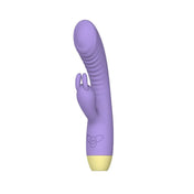 vibrador dual - punto g y clitoris - orgasmo multiple - placer extremo - silicona medica - recargable - sumergible - resistente al agua - color morado - textura interna - vibrador potente - chochis - dominame - sexshop chile 
