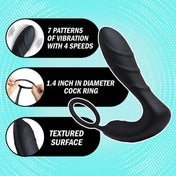 Vibrador Dual de próstata y con anillo para el pene
