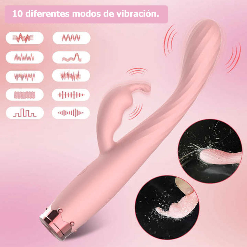 Vibrador dual d-sensation - vibrador conejo - conejo vibrador - juguetes sexuales - vibrador para mujer - juguetes eroticos - sexshop chile - envios discretos