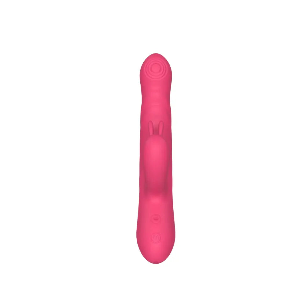 Vibrador dual - punto g - clitoris - placer doble - juguete vibrador - movimiento penetrante - juguete sexual - juguete vaginal - recargable - usb - sexshop - dominame 