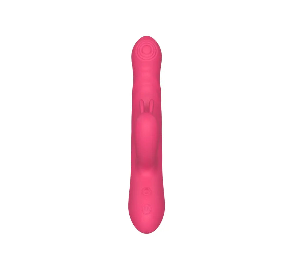 Vibrador dual - punto g - clitoris - placer doble - juguete vibrador - movimiento penetrante - juguete sexual - juguete vaginal - recargable - usb - sexshop - dominame 