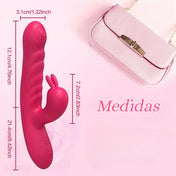 Vibrador dual - punto g - clitoris - placer doble - juguete vibrador - movimiento penetrante - juguete sexual - juguete vaginal - recargable - usb - resistente al agua - vibrador potente - texturizado - squirt - orgasmo doble - multiorgasmo - sexshop - dominame 