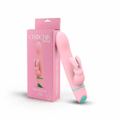 vibrador dual - estimulacion clitorial y de punto g - color rosado - recargable - chochis - dominame - sexshop - squirt - clitoris - conejito - vibrador vaginal - doble orgasmo