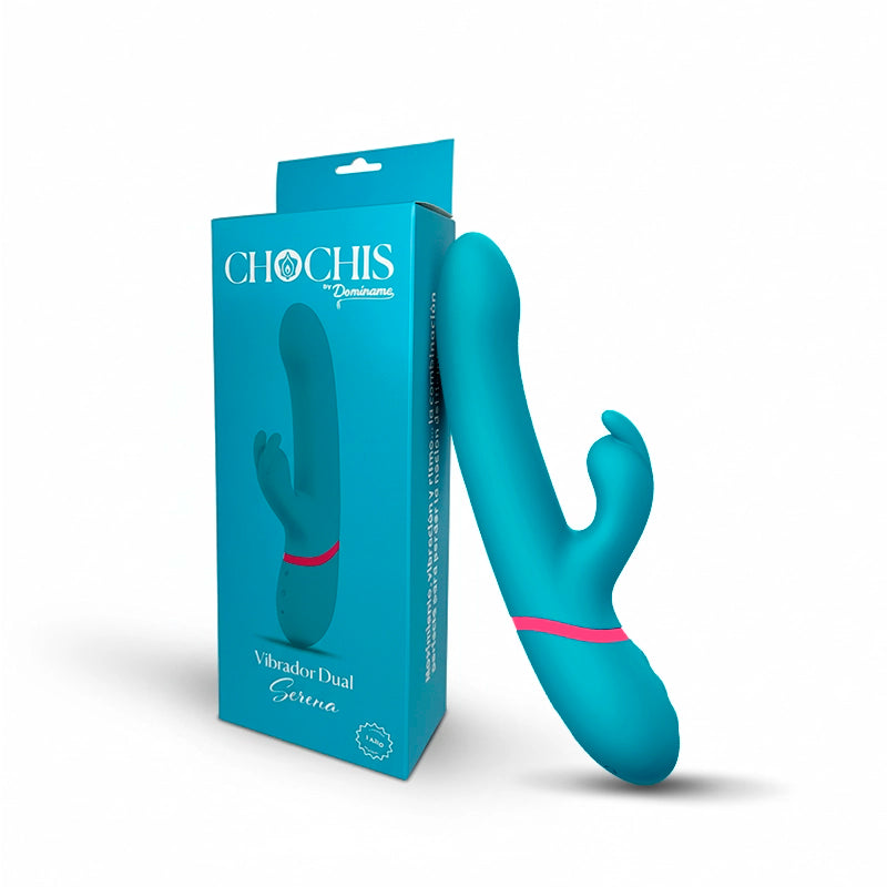vibrador dual - serena- vibrador interno y externo - placer clitorial - placer de punto g - vibracion - squirt - movimiento giratorio - penetracion vaginal - juguete femenino - chochis - dominame - sexshop 