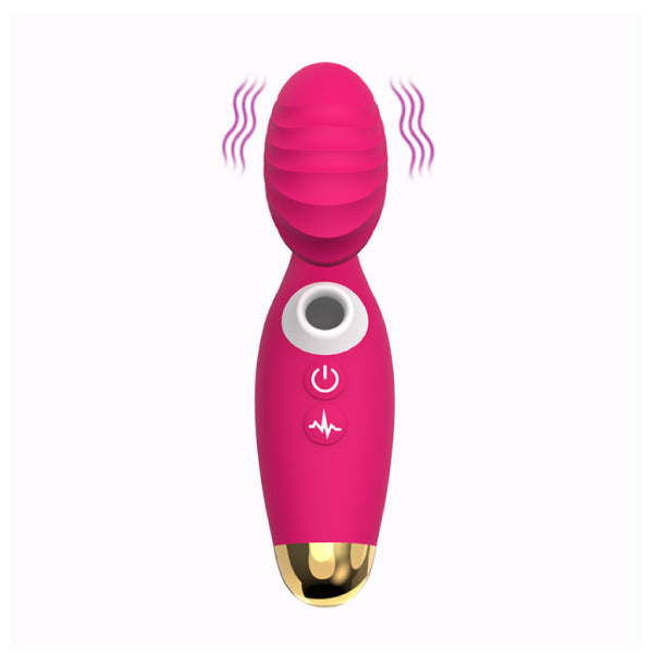 Vibrador dual sucking - succionador y pulsador con efecto calor - succionador de clitoris - juguetes sexuales - juguetes eroticos - vibrador sexual - sexshop chile - envios discretos
