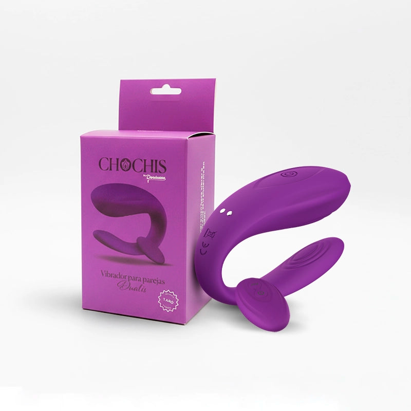 chochis - dominame - vibrador de pareja - control remoto - carga magnetica - silicona medica - vibrador dual - punto g - se usa durante la penetracion - textura interna - delgado - sexshop 