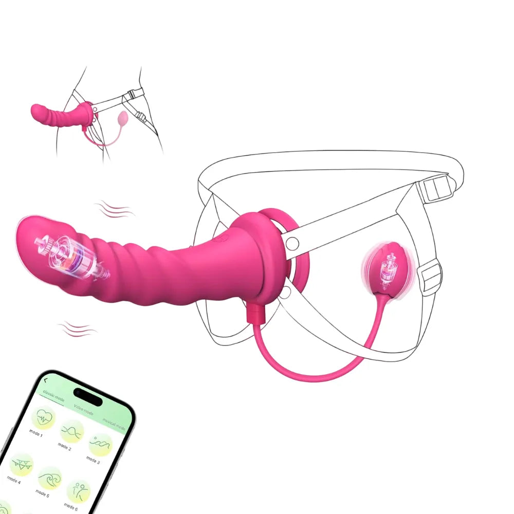 Dildo Vibrante con Plug Anal Fleur